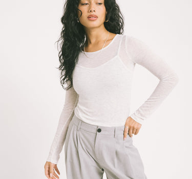 Nusa Double Layer Top Snow White - Things I Like Things I Love