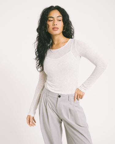 Nusa Double Layer Top Snow White - Things I Like Things I Love