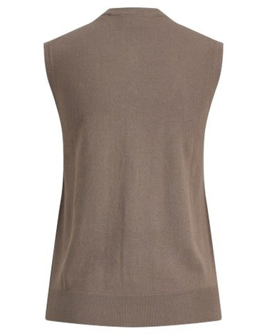 Ophelia Cardigan Vest Knit Brown - Things I Like Things I Love
