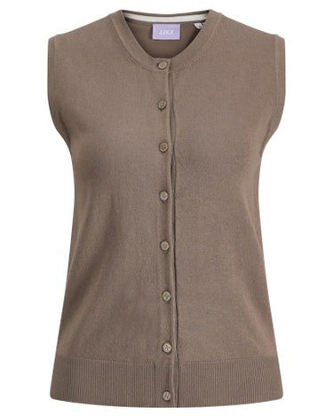 Ophelia Cardigan Vest Knit Brown - Things I Like Things I Love