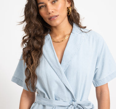 Oregon Verona Short Dress Light Blue Denim - Things I Like Things I Love