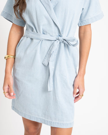 Oregon Verona Short Dress Light Blue Denim - Things I Like Things I Love