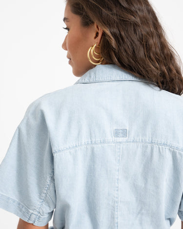 Oregon Verona Short Dress Light Blue Denim - Things I Like Things I Love