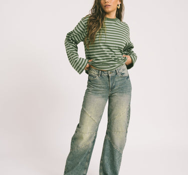 Orlando Cleo Wide Curve Dark Blue Denim - Things I Like Things I Love