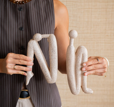 Ornament / Bookend Human Beige Head Up / Head Down - Things I Like Things I Love