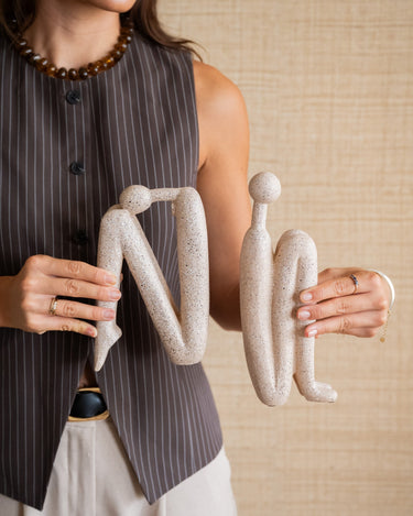 Ornament / Bookend Human Beige Head Up / Head Down - Things I Like Things I Love