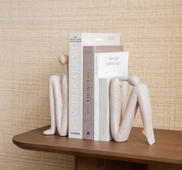 Ornament / Bookend Human Beige Head Up / Head Down - Things I Like Things I Love