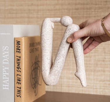 Ornament / Bookend Human Beige Head Up / Head Down - Things I Like Things I Love