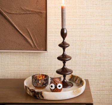 Ornament Owl Glass Brown - Things I Like Things I Love