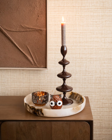 Ornament Owl Glass Brown - Things I Like Things I Love