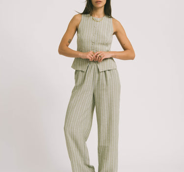 Pants Stripe Green - Things I Like Things I Love