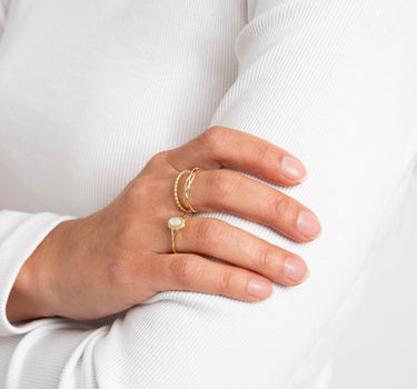 Pearl Flower Ring Gold - Things I Like Things I Love