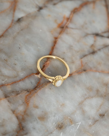 Pearl Flower Ring Gold - Things I Like Things I Love