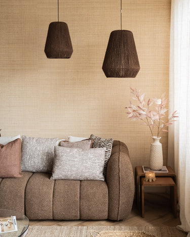 Pendant Lamp Braided Palm Brown - Things I Like Things I Love