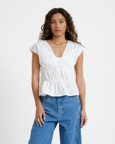 Peplum Top White - Things I Like Things I Love