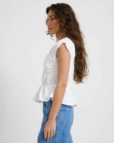 Peplum Top White - Things I Like Things I Love