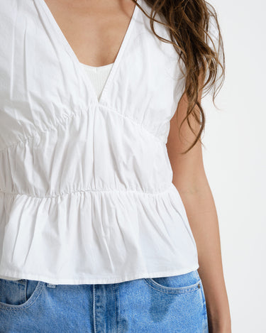 Peplum Top White - Things I Like Things I Love