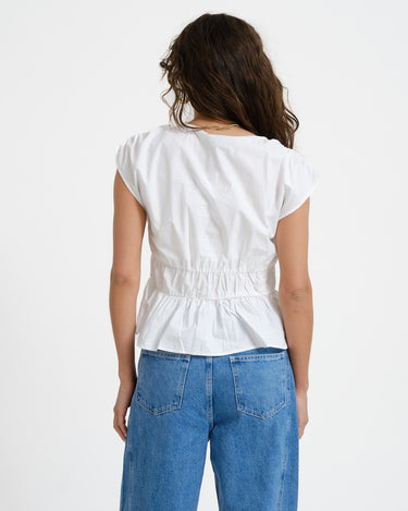 Peplum Top White - Things I Like Things I Love