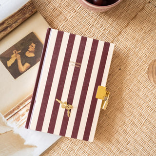 Personal Journal Burgundy Stripe - Things I Like Things I Love