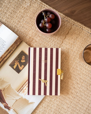 Personal Journal Burgundy Stripe - Things I Like Things I Love