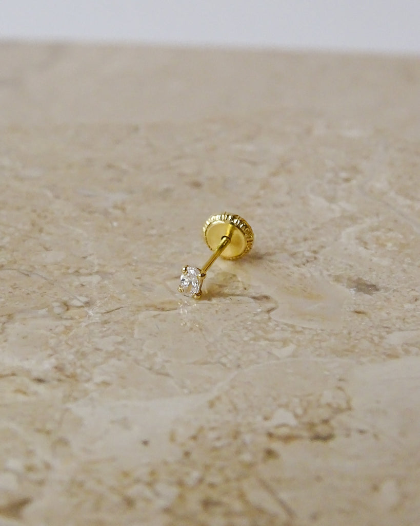 Piercing Tiny Baquette Gold - Things I Like Things I Love