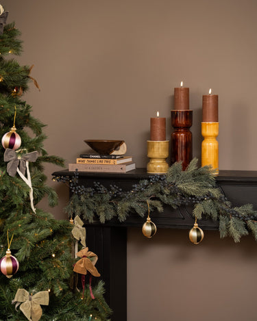 Pillar Candle Led Lumaire Brown - Things I Like Things I Love