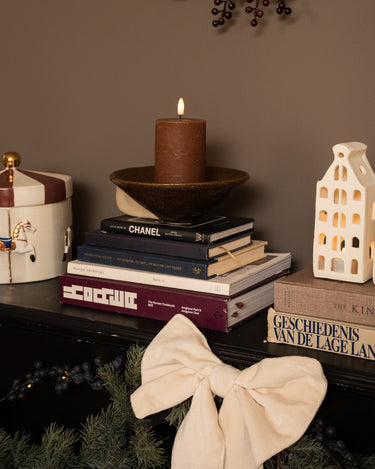 Pillar Candle Led Lumaire Brown - Things I Like Things I Love