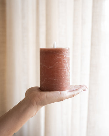 Pillar Candle Led Rustic Terra - Things I Like Things I Love