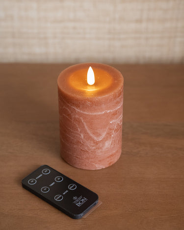 Pillar Candle Led Rustic Terra - Things I Like Things I Love