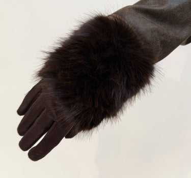 Pinzolo Gloves Faux Fur Brown - Things I Like Things I Love