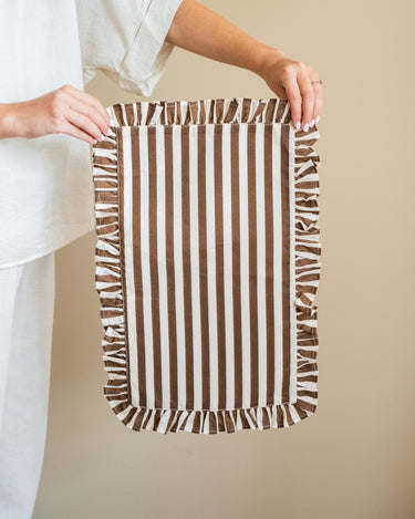 Placemat Ellie Gestreept Bruin - Things I Like Things I Love