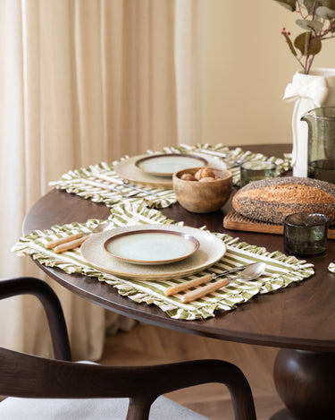 Placemat Ellie Striped Green - Things I Like Things I Love