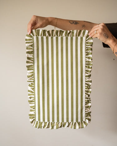Placemat Ellie Striped Green - Things I Like Things I Love