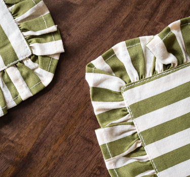 Placemat Ellie Striped Green - Things I Like Things I Love