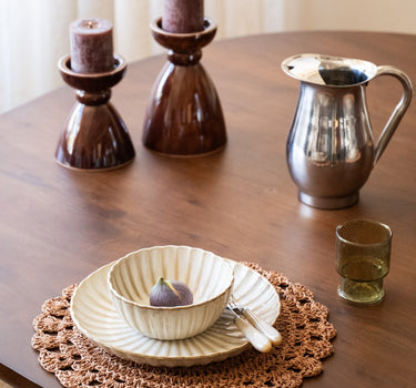 Placemat Filippa Rond Bruin / Oudroze - Things I Like Things I Love