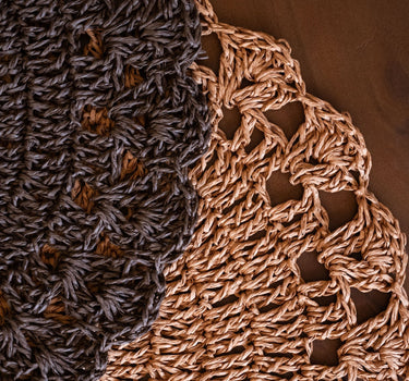 Placemat Filippa Rond Bruin / Oudroze - Things I Like Things I Love