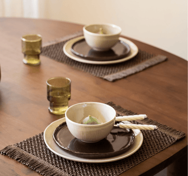 Placemat Gabriella Raffia Bruin - Things I Like Things I Love