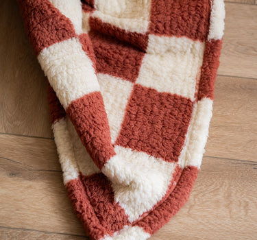 Plaid Check Cream/Marsala - Things I Like Things I Love