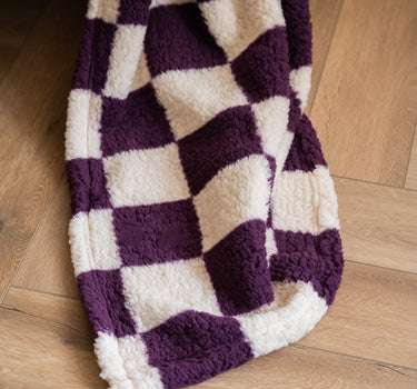 Plaid Check Creme/Plum - Things I Like Things I Love