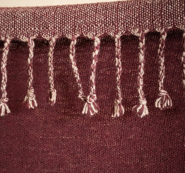Plaid Makalu Gerecyclede Wol Bordeaux - Things I Like Things I Love