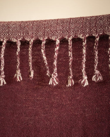 Plaid Makalu Gerecyclede Wol Bordeaux - Things I Like Things I Love