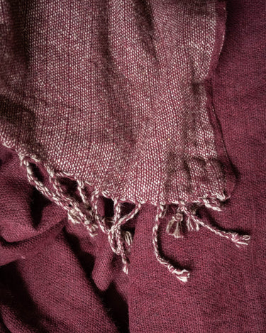 Plaid Makalu Gerecyclede Wol Bordeaux - Things I Like Things I Love