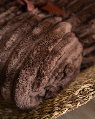 Plaid Rocky Soft Fleece Brown - Things I Like Things I Love