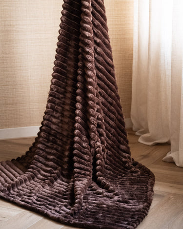 Plaid Rocky Soft Fleece Brown - Things I Like Things I Love