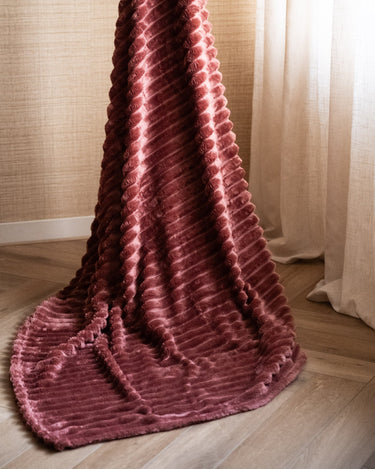 Plaid Rocky Soft Fleece Marsala - Things I Like Things I Love