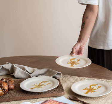 Plate Lobster Ceramic Yellow - Things I Like Things I Love