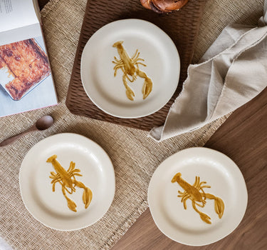 Plate Lobster Ceramic Yellow - Things I Like Things I Love