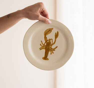 Plate Lobster Ceramic Yellow - Things I Like Things I Love