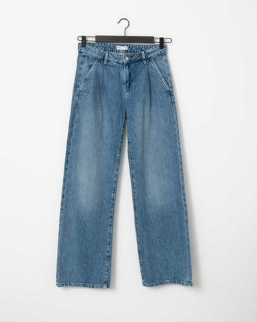Pleated Slouchy Jeans Blue - Things I Like Things I Love