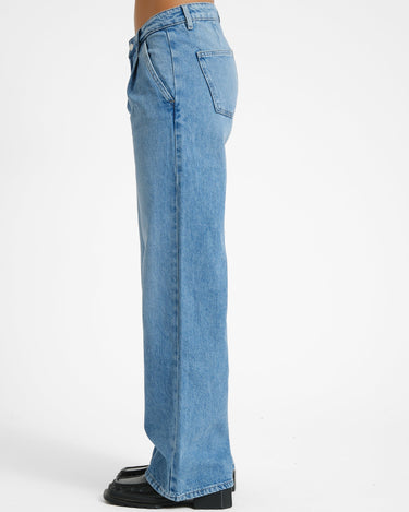 Pleated Slouchy Jeans Blue - Things I Like Things I Love
